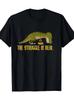 Men'S Short-Sleeve Round Neck Top Featuring a Funny Dinosaur T-Rex Donut Design, Suitable for Casual