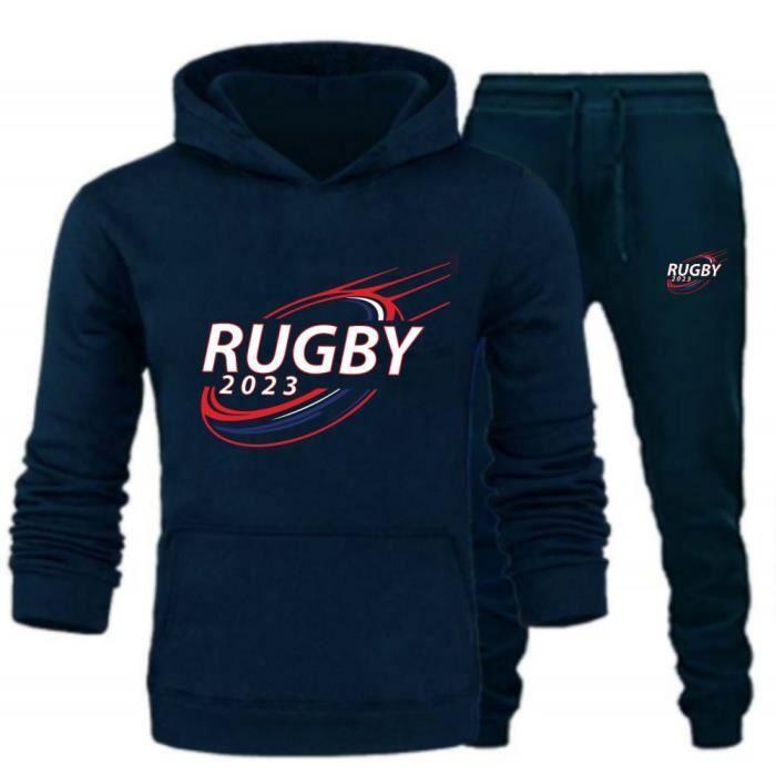 Jogging Survêtement Rugby homme bleu marine