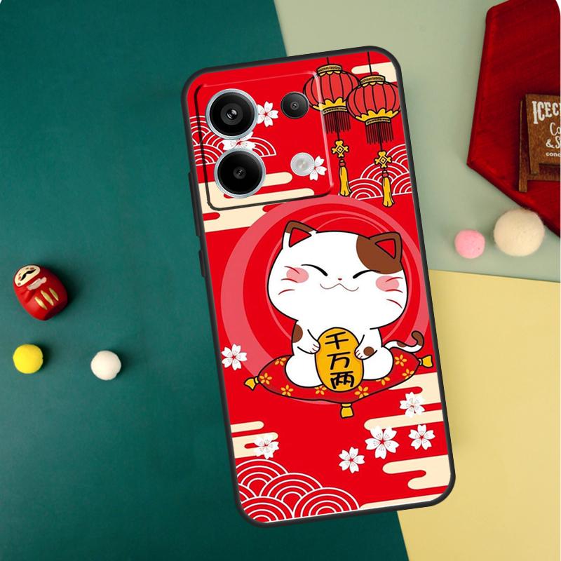 China cute lucky cat Case For Xiaomi Redmi Note 14 13 12 11 15 Pro Plus Redmi 15 13 10 10C 12C 13C 14C 15C Funda