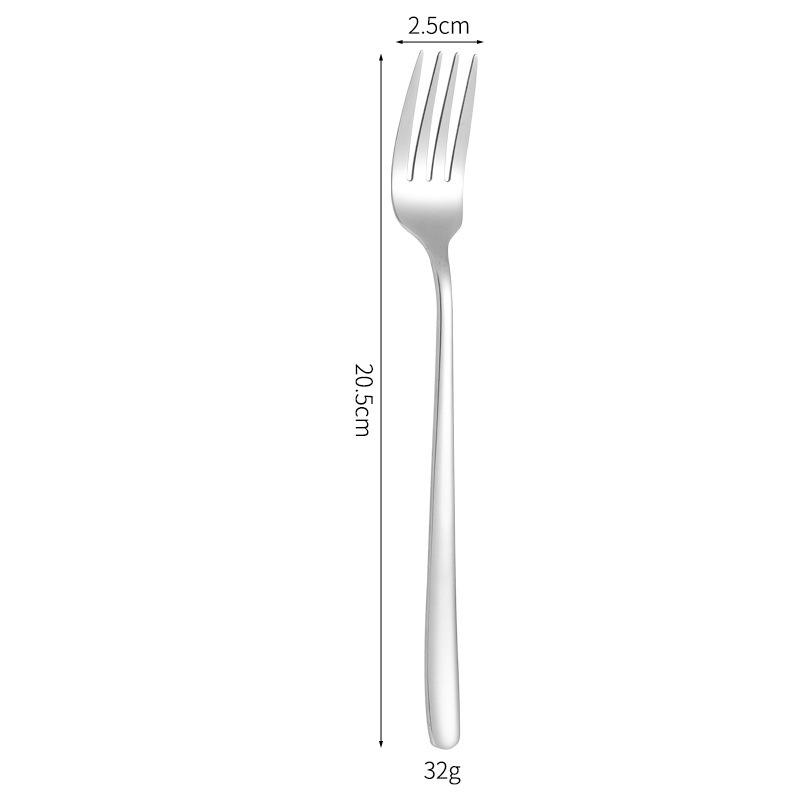 Korean Style 304 Stainless Steel Dining Set: Dinner Fork, Spoon, Soup Spoon