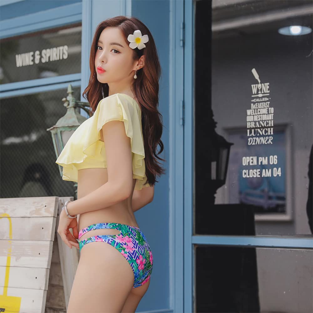 Body One Bikini Cute Popular Mom Online Small Large Ethnic 1801 [Aunii] Women's Swimsuit, Covering, Shoulder, Chiffon, Set, Swimsuit, Swimsuit,