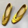 Fashion Elegant Gold Chunky Heel Women's Loafers Fashion Metal Flower Decoration Mules Casual Shoes for Women Light Comfort Office Shoes
