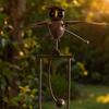 Metal Owl Garden Stake Sculpture Standing Owl Yard Decor Outdoor Decorative Animal Figurine Metal Art Sculpture for Garden Lawn