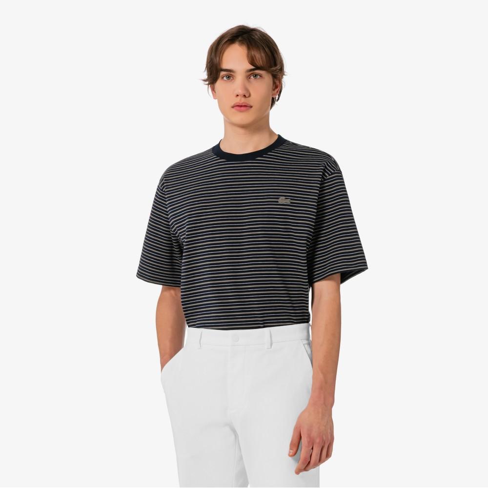 [lacoste] Men's Multi-Stripe Short-Sleeve T-Shirt TH753E-56G166