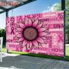 2D Hope & Courage Breast Cancer Awareness Backdrop for Photoshoot & Decoration