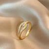 Luxurious Personalized Zirconia Open Ring for Women - Elegant Niche Design