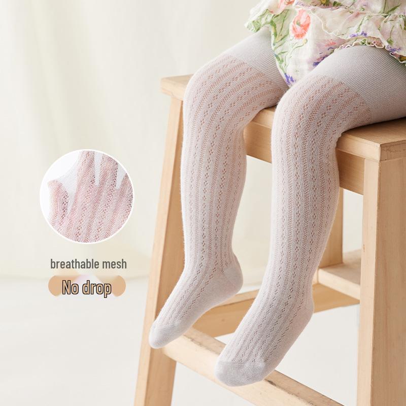 Girls' Seamless Mesh Baby Tights for Spring & Summer