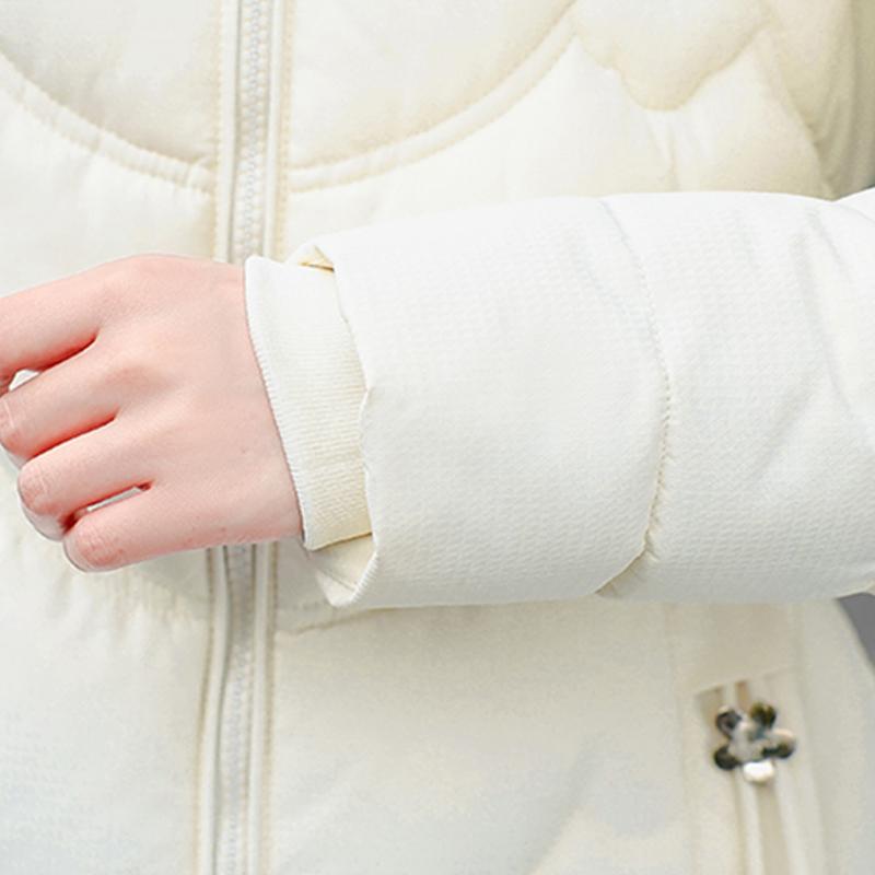 Fashion Winter Woman Parkas Hooded Faux Fur Collar Short Coats Thick Warm Women's Jackets