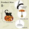 Pumpkin Design Acrylic Wall Hanging Mini Town Design Car Rearview Mirror Decoration  For Halloween