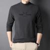 Autunno e Inverno Nuova Maglia a Maniche Lunghe da Uomo Dolcevita Sottile e Largo T-shirt Casual Maglione da Uomo