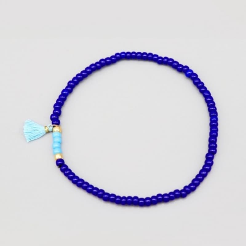 BONBEAU Ethnix Color Tassel Beads Bracelet Ethnic Tassel Bracelet Point Bead Bracelet 6 Colors