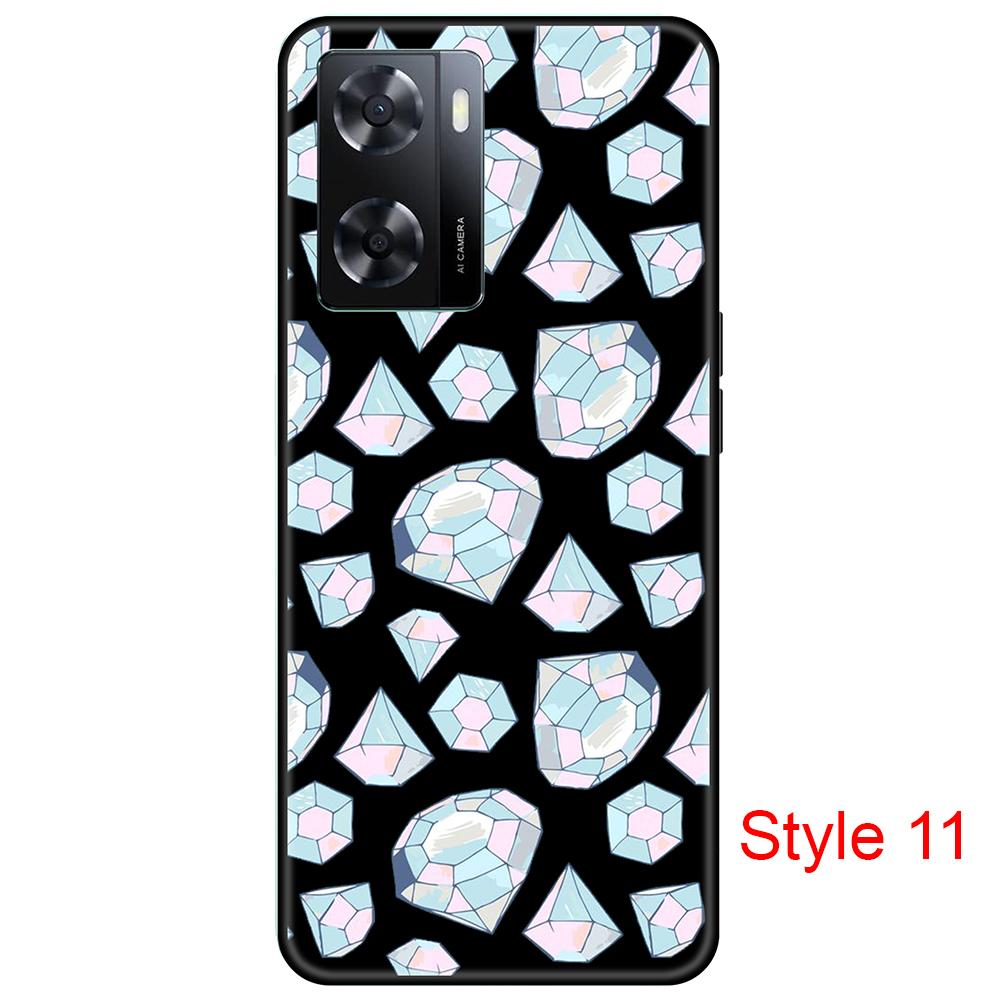 for Oppo A57 4G Black Case Cute Cartoon Soft Silicon shockproof Back Cover 6.56inch Full protection bumper PFTM20