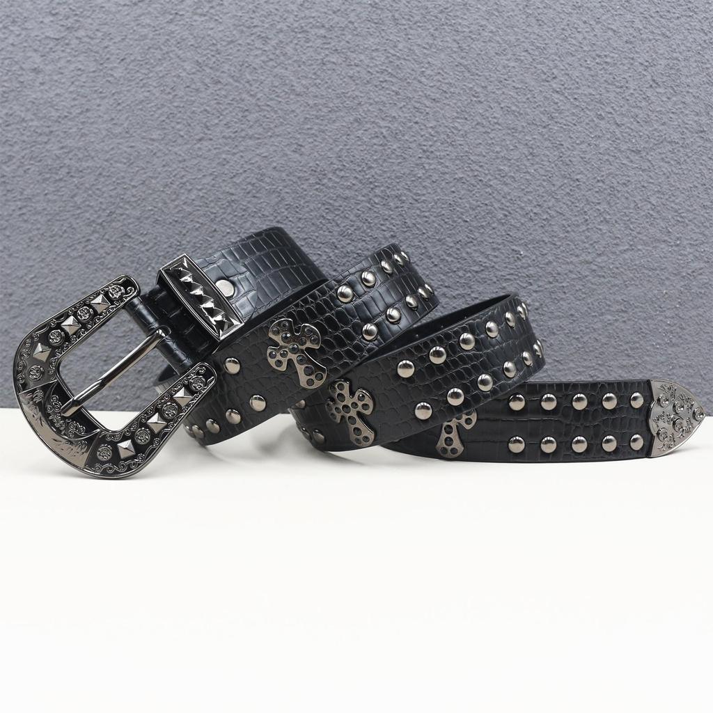 Trendy Unisex Hip Hop Punk Rivet Leather Belt