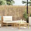 vidaXL 3-part. Garden Lounge Set with Cushions Bamboo