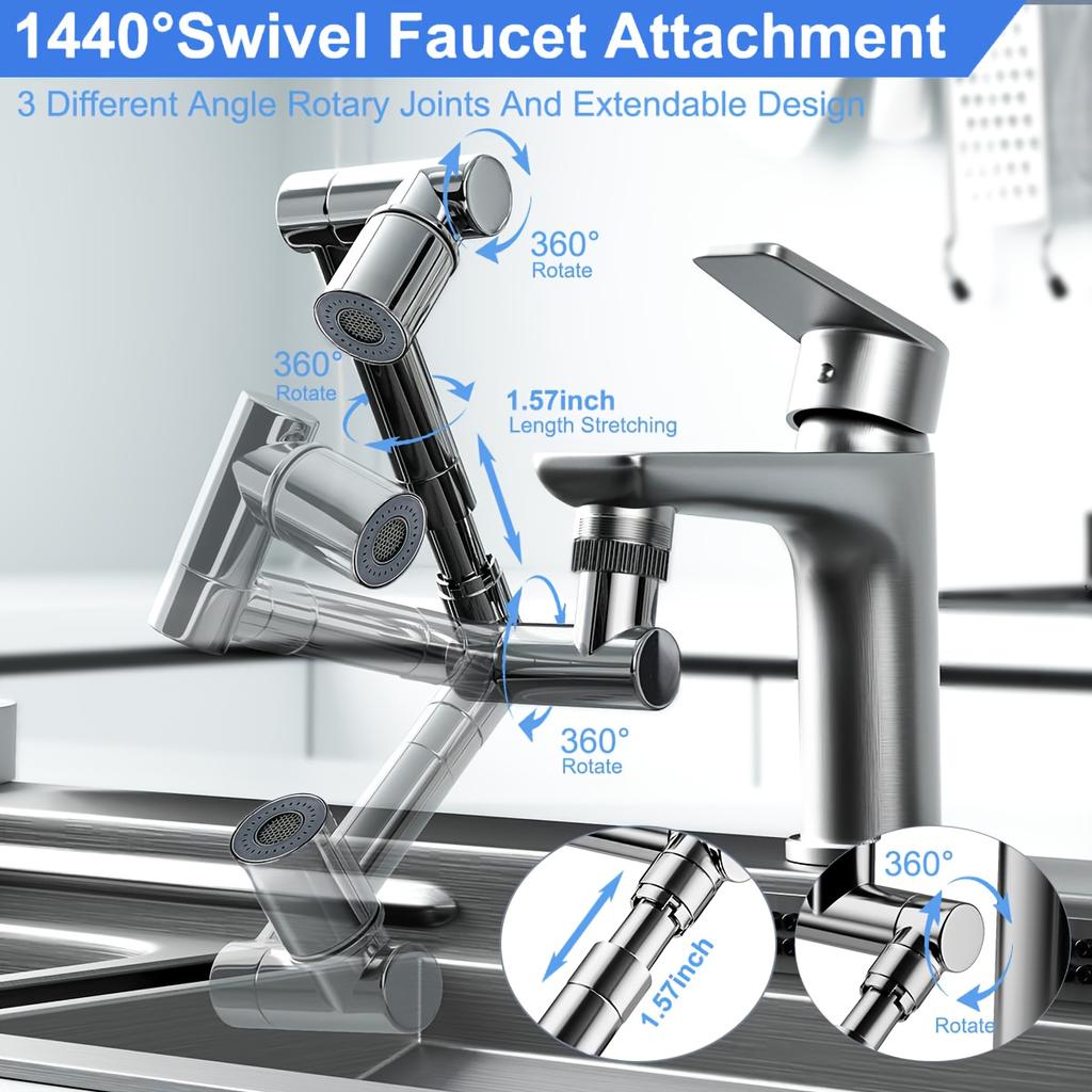 Mechanical Arm Universal Faucet Extender, Rotatable Faucet, Washbasin, Multifunctional Joint, Splash Proof Device