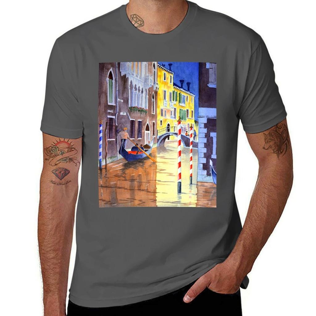 Reflections Of Venice Italy Tshirt Basic Breathable Solid Color Tshirt