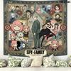 Spy Family Wall Tapestry Aesthetic Wall Hanging Printed Fabric Blanket Decorative Tapestries For Bedroom Living Room Home Decor