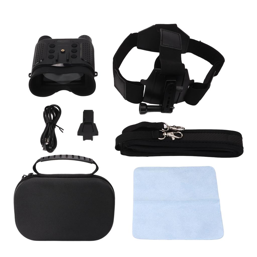 1080P FHD Head Mounted Goggles Night Vision Binoculars 7 Gears Infrared 8X Zoom for Hunting Camping