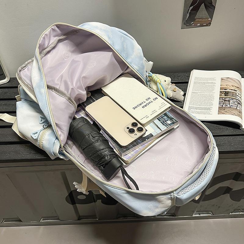 New High-value Tie-dye Contrasting Colors, Fresh and Sweet Backpack, Large-capacity Backpack for Junior High School Students