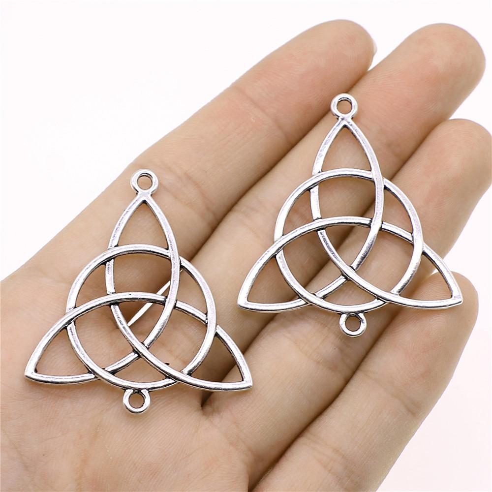 5pcs Triquetra Knot Symbols Triqueta Charms Pendants Antique Jewelry Making DIY Handmade Craft For Jewelry Making