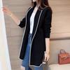 Spring Autumn Loose Casual Patchwork Cardigan Sweatshirt Women Long Sleeve All-match Outwear Coat Top