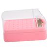 30 Holes Nail Drill Bit Holder Cleaning Brush Case Dsut Proof Stand Display Storage Manicure Tools