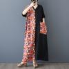 DIMANAF New Women 2025 Plus Size Summer Long Casual Dress Loose Linen Vintage Basic Maxi Dress 9865