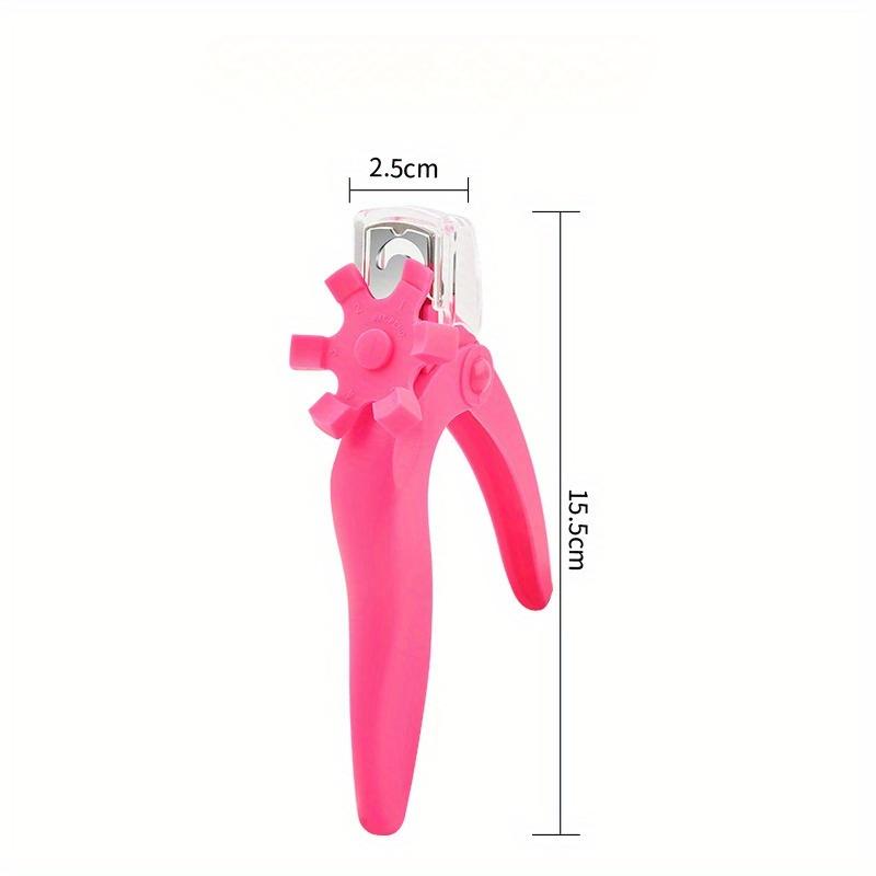 

Nail Clippers for Acrylic Nails with Sizer and Catcher Adjustable Nail Tip Cutter Nail Art Tool розовый