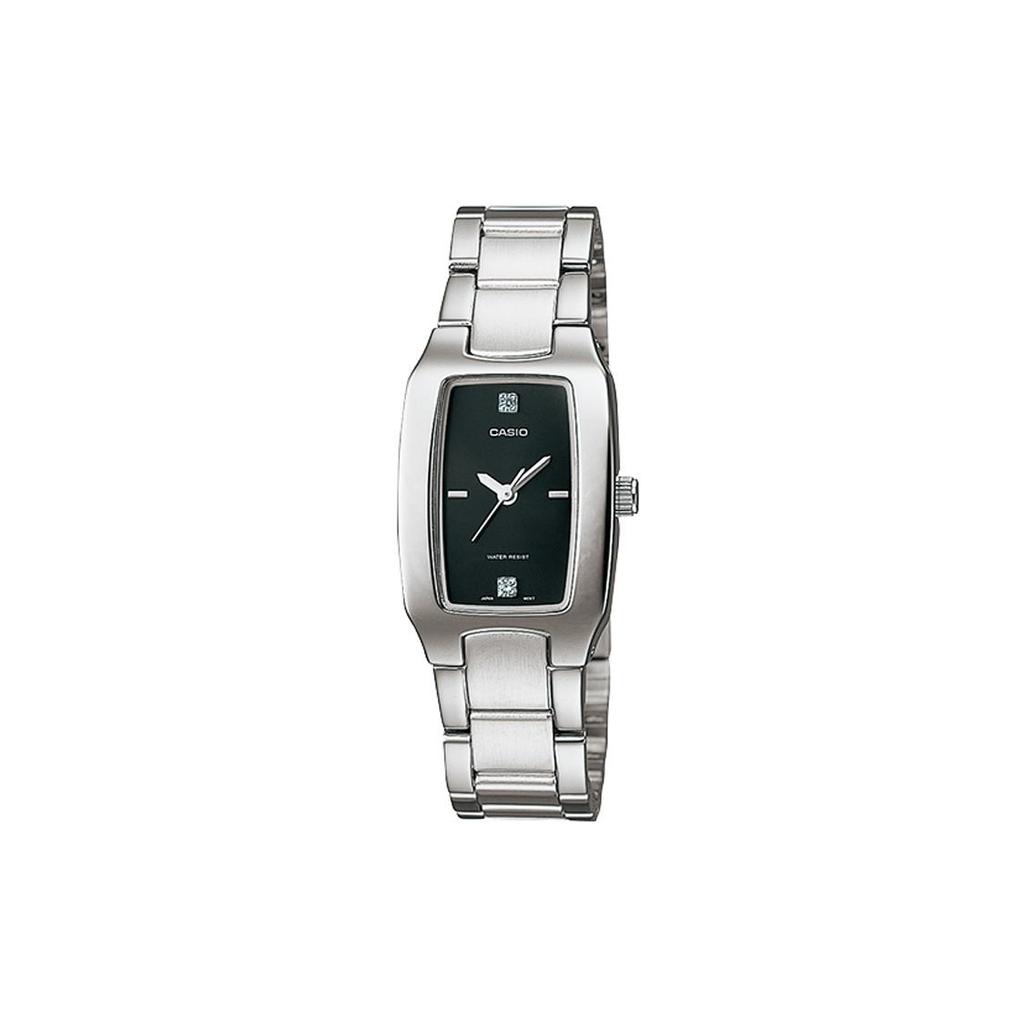 CASIO STANDARD Quartz Movement Stainless Steel Strap Watch Women's Watch Black Dial LTP-1165A-1C2