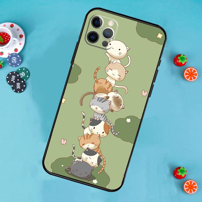 

Funny cute cats Phone Case For iPhone 17 Air 16 15 14 13 11 12 Pro Max 13 12 mini 15 16 Plus 16e Cover Funda iPhone 14 Plus