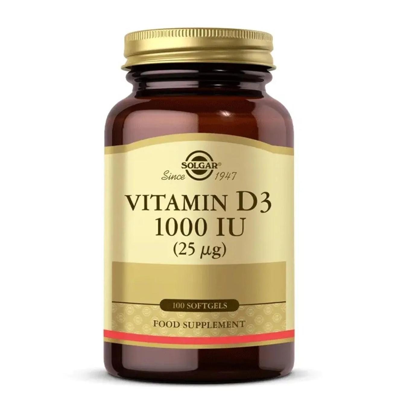 

Solgar Вітамін D3 1000 МО 100 табл 100 Tablets