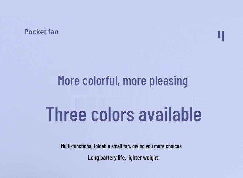 5-in-1 Pocket Mini Fan: USB Foldable Handheld Fan, Power Bank, Mirror, Flashlight