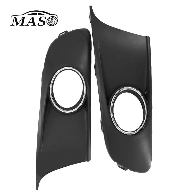 2pcs ABS Car Front Bumper Fog Light Lamp Grille Grill Cover Left & Right for Volkswagen VW Caddy/Touran 2010 2011 2012-2015