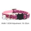 Cat Collar Pet Cat Collar with Bell Cat Face Collar Safety Buckle Cat Collar Glitter Velvet Collar