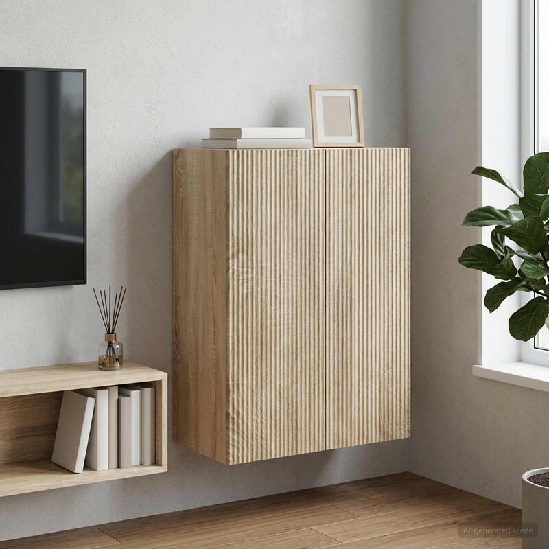 vidaXL Armoire Murale Chêne Sonoma 66 x 34,5 x 90 cm Bois d'ingénierie