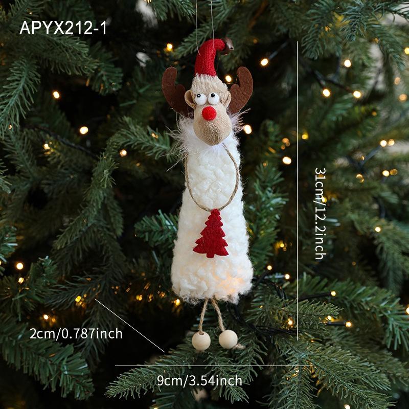 Christmas Plush Snowman Pendant Christmas Tree Hanging Lovely Beautiful Pendant Scene Decorate Christmas Tree Hanging Ornaments