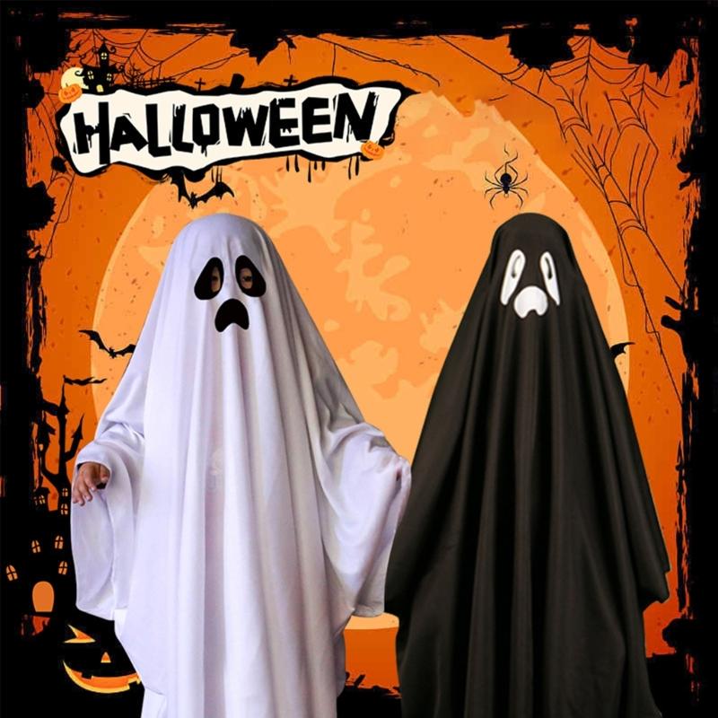 Kids Halloween Scary Hooded Cape, Halloween Scary Cloak Cosplay Costumes Halloween Cape Scary Costume