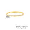 Luxury Shiny Cubic Zircon Stainless Steel Bracelet for Women, Waterproof Tennis Chain Openable Bangle, Fashion Elegant Jewelry