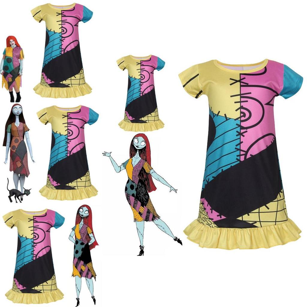 Enchanting Nightmare Before Christmas Sally Cosplay Costume For Girls Perfect For Halloween