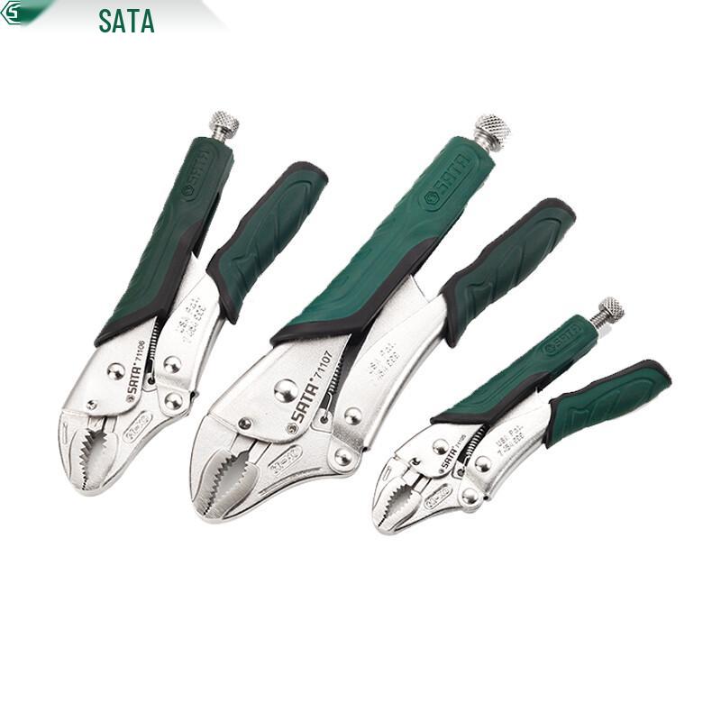 SATA 71107 Quick Release Round Jaw Locking Pliers with Cutter