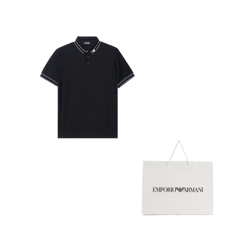 EMPORIO ARMANI Polo Shirt Men's Black 3D1FM4-1JCYZ-0068