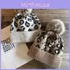 Fashion Leopard Print Pattern Womens Casual Warm Knitted Hat Winter For