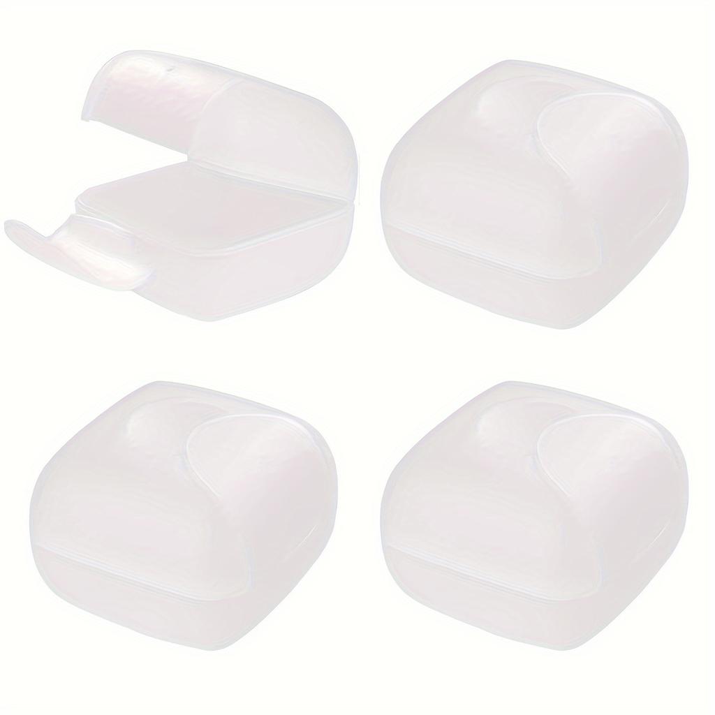 4 small size plastic soap box holder, soap container box, household outdoor hiking and camping soap box, 2.75 * 2.75 inch transparent color box.