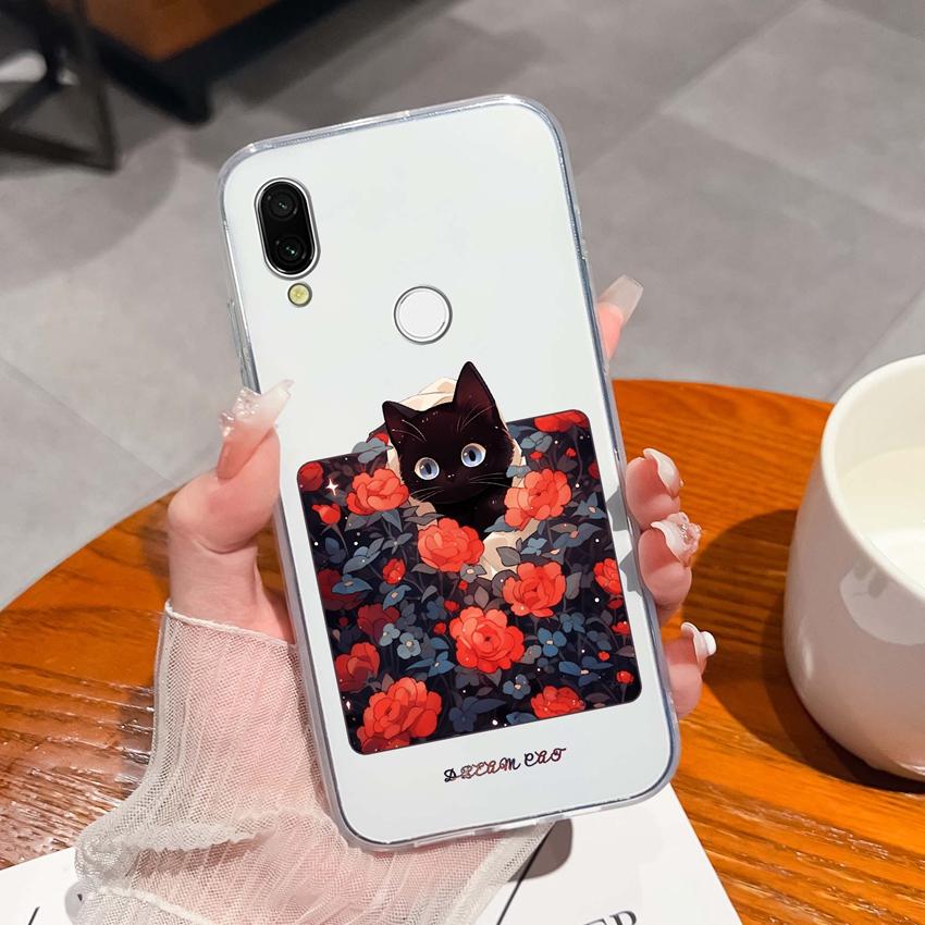 Für Xiaomi Redmi 7 7A 8 9C 9T 10A Mode Buchstaben Handytaschen Ultradünne Transparente TPU Staubdichte Schutz Weiche Rückseite Für Xiaomi Handyhülle