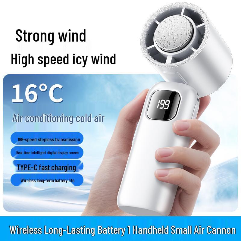 2026 Kompakter Turbo Mini Handventilator mit Hochgeschwindigkeits-Halbleiter-Eispack