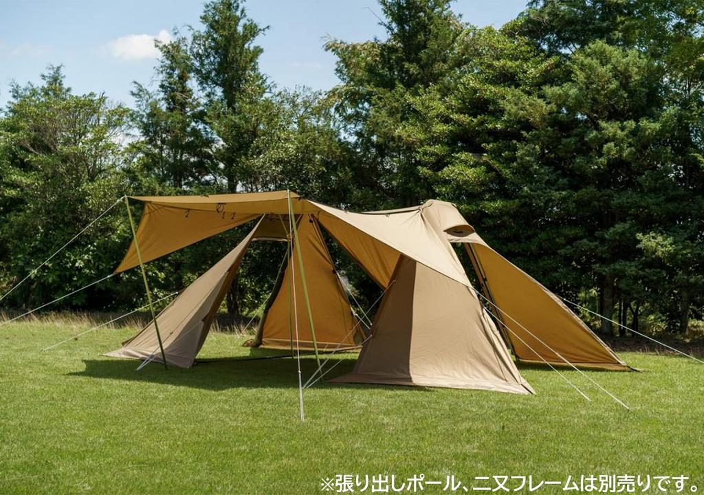 ogawa Camping Outdoor Pole Tent Twin Cresta 2 3348 Sand Beige T/C [for People]