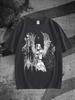 T-shirt da uomo grafica oversize a maniche corte Y2K Vintage Streetwear T-shirt Gothic Vestibilità estiva