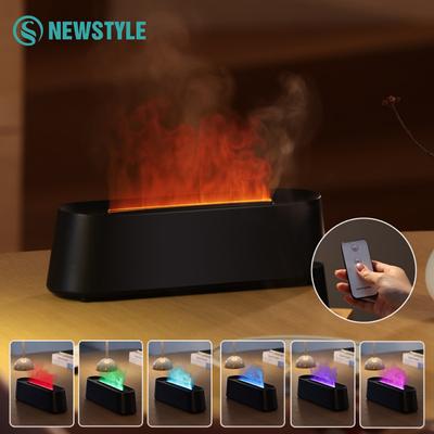 Colourful Flame Air Humidifier with Ambient Night Lights 3-Position Timer Switch Remote Control USB Essential Oil Aroma Diffuser