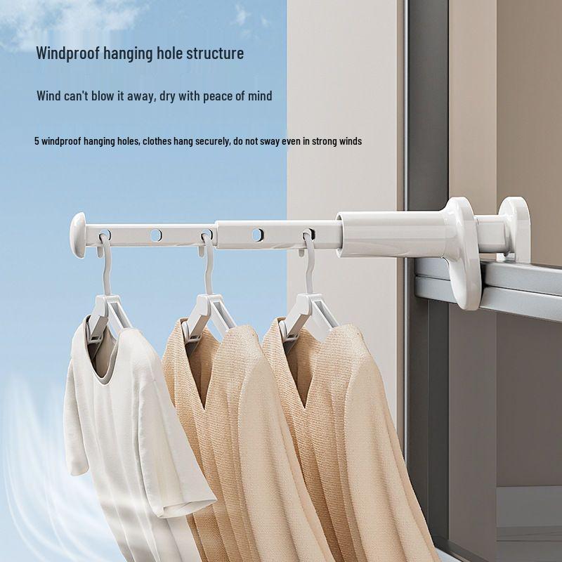 Portable Folding Clothes Hanger: 5-Hole Travel Clothes Drying Rack for Business and Tourist Use