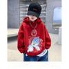 Japanese style Kids Hoodie Autumn Winter Dragon Ball Vegeta Character Print Pullover Sweatshirt Casual Long Sleeve Hooded Tops